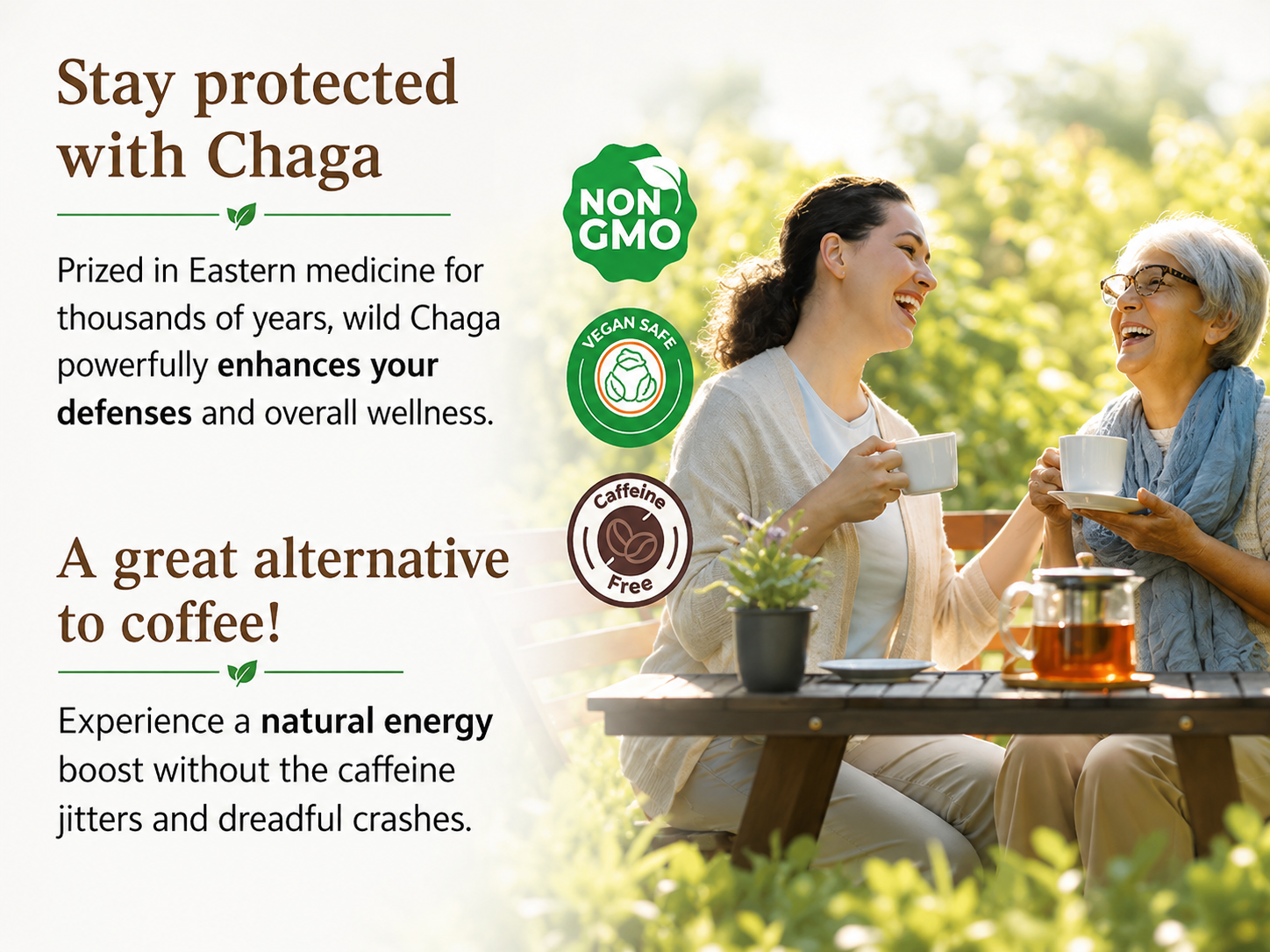 Sayan Coarse Chaga Powder 1 lb 454g Siberian Wild-Harvested Raw Tea Non-GMO