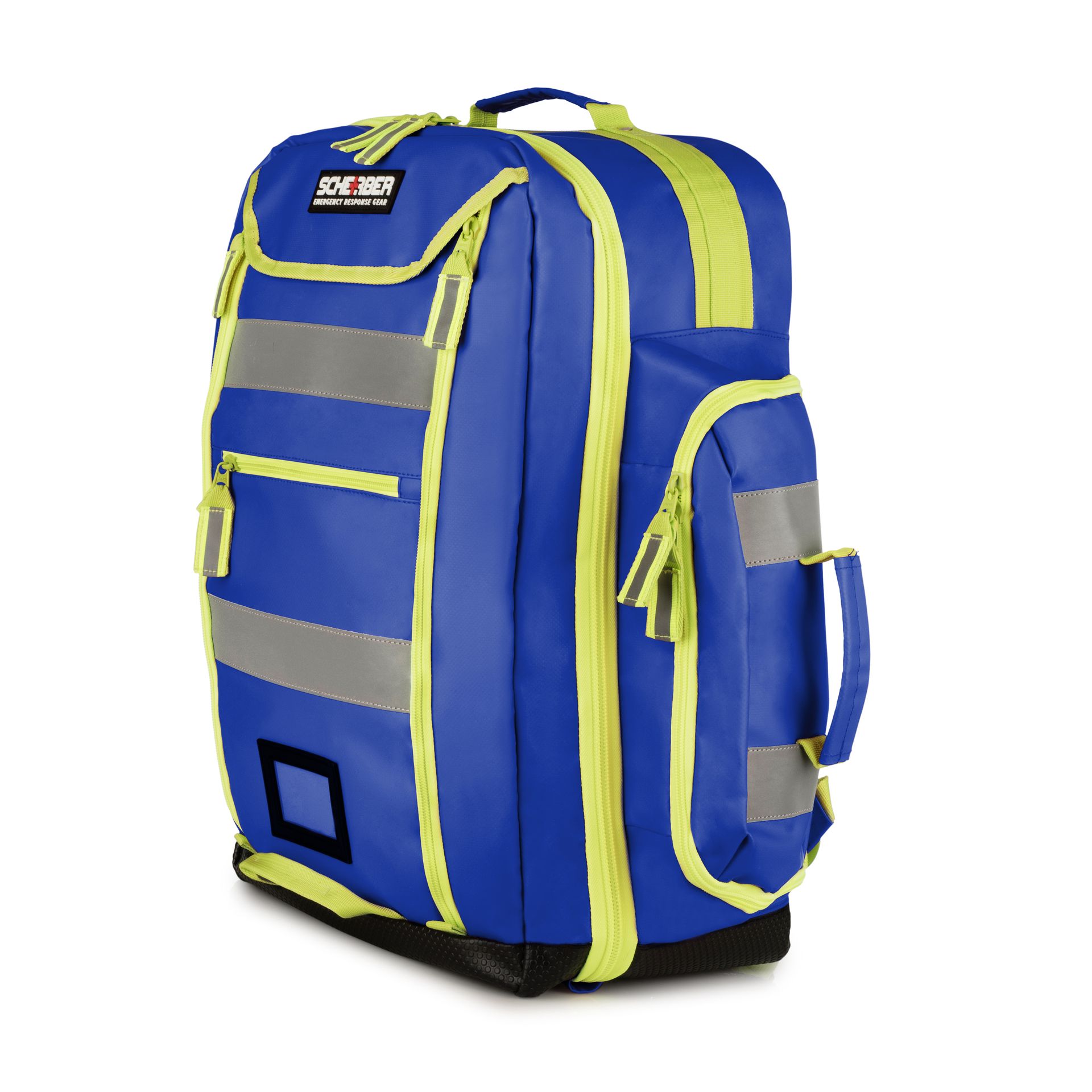 Scherber Fully-Stocked Premium First Responder Backpack | EMT/EMS Medic Trauma, Bleeding & Oxygen Medical Kit | CAT Tourniquet, QuikClot 4x4, HyFin Chest Seal & 250+ First Aid Supplies - Blue