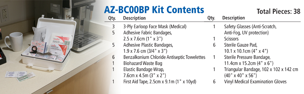 First Aid Central British Columbia Basic First Aid Kit (2-5 People)