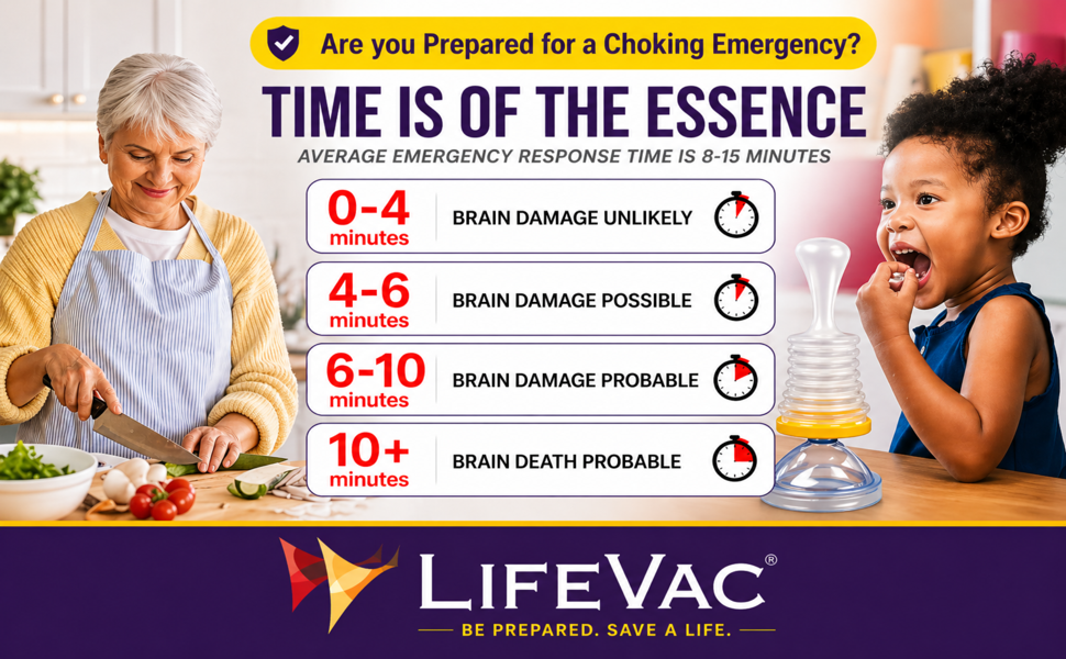 LifeVac Travel Kit (Canadian Version) - Choking Rescue Device, Portable Suction Rescue Device First Aid Kit for Kids and Adults, Portable Airway Suction Device | Anti Choking Device for Children and Adults