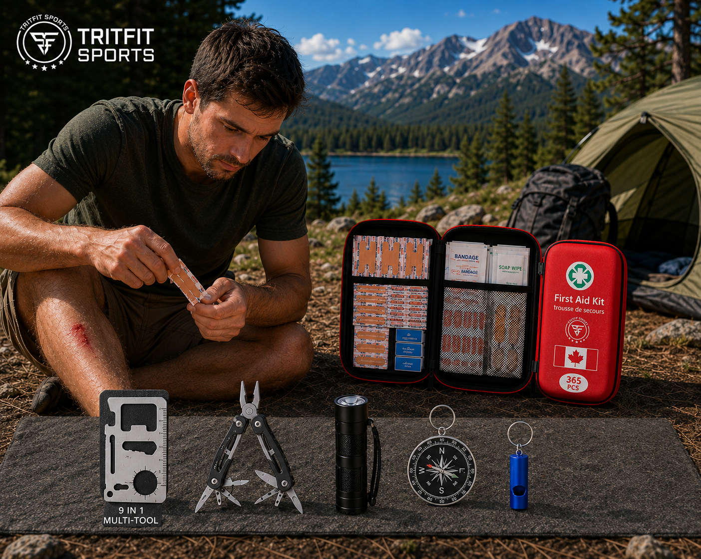 TF-3 Max by TRITFIT SPORTS - 365 PCS First Aid Kit & survival kit with Essential Supplies. First aid kit for car, First aid kit for Home, Boat, Car, Camping, Emergency kit, first aid kits, first aid.