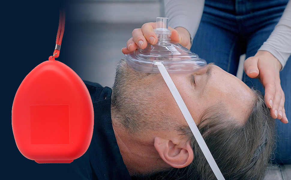 CPR Mask Portable Emergency Kit With Red Hard Case For First aid training CPR Classs and Emergency First Aid,Pack of 2