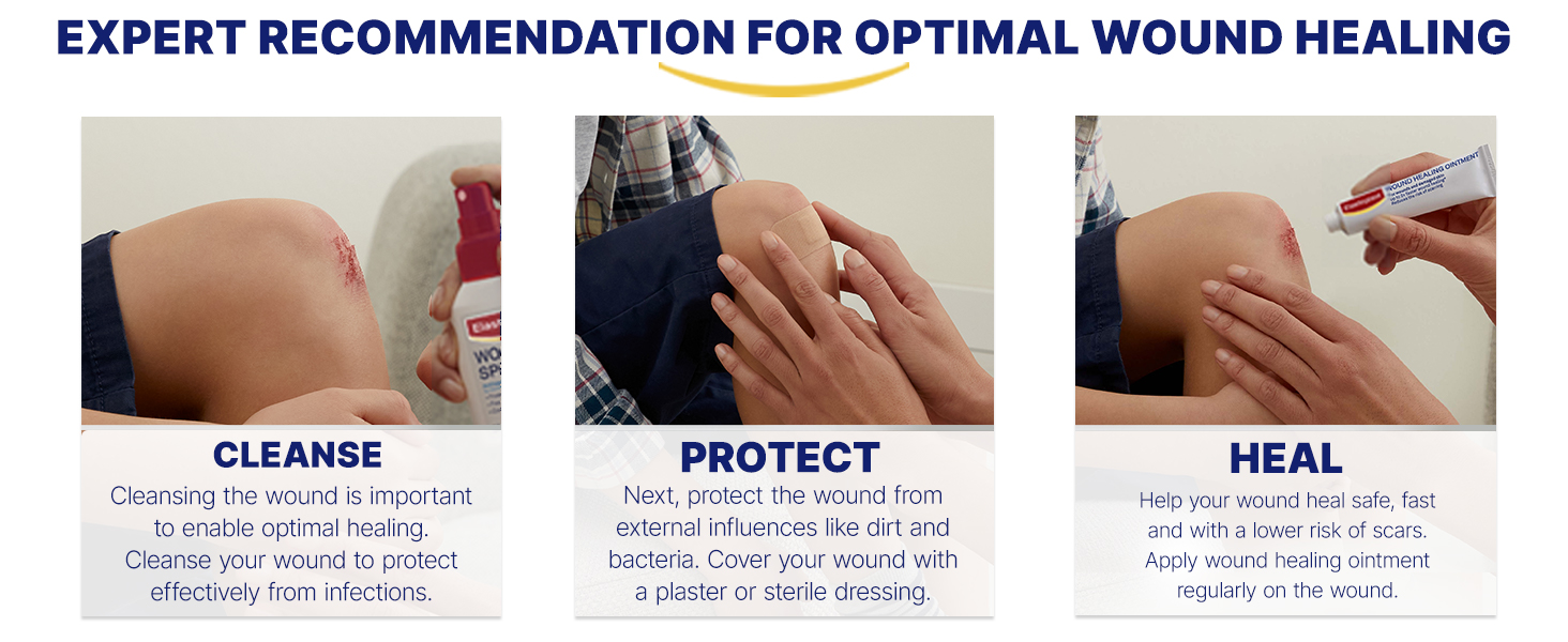 Elastoplast Wound Spray 100ml | Antiseptic Wound Healing Ointment | Protects Against Infection | Fast & Gentle Wound Cleansing | Alcohol-Free for Gentle Application | Suitable for Sensitive Skin