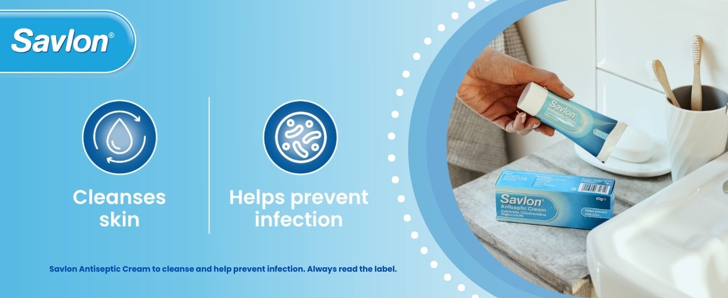 Savlon Antiseptic Cream, Helps Prevent Infections, First Aid Care, 100g