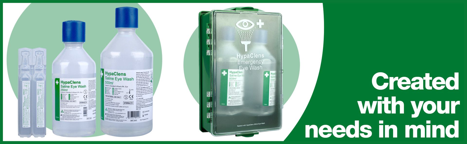 Safety First Aid HypaClens 20ml Saline Eye Wash Pods, Pack of 25