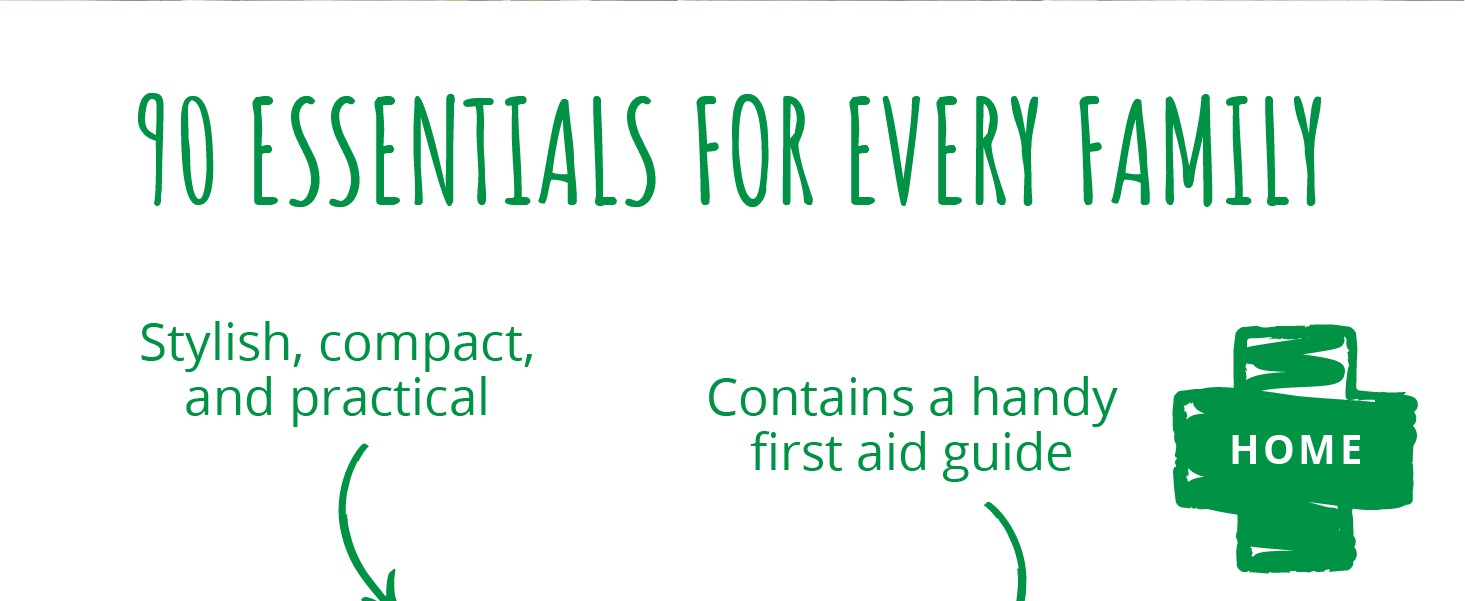 Mini First Aid Kit - 90 Items Kids First Aid Kit Includes Plasters, Bandages, Scissors, Tweezers & Burn Gel – for Car, Home, Office, Travel & Camping - Ideal for Babies & Kids – As Seen on Dragons Den
