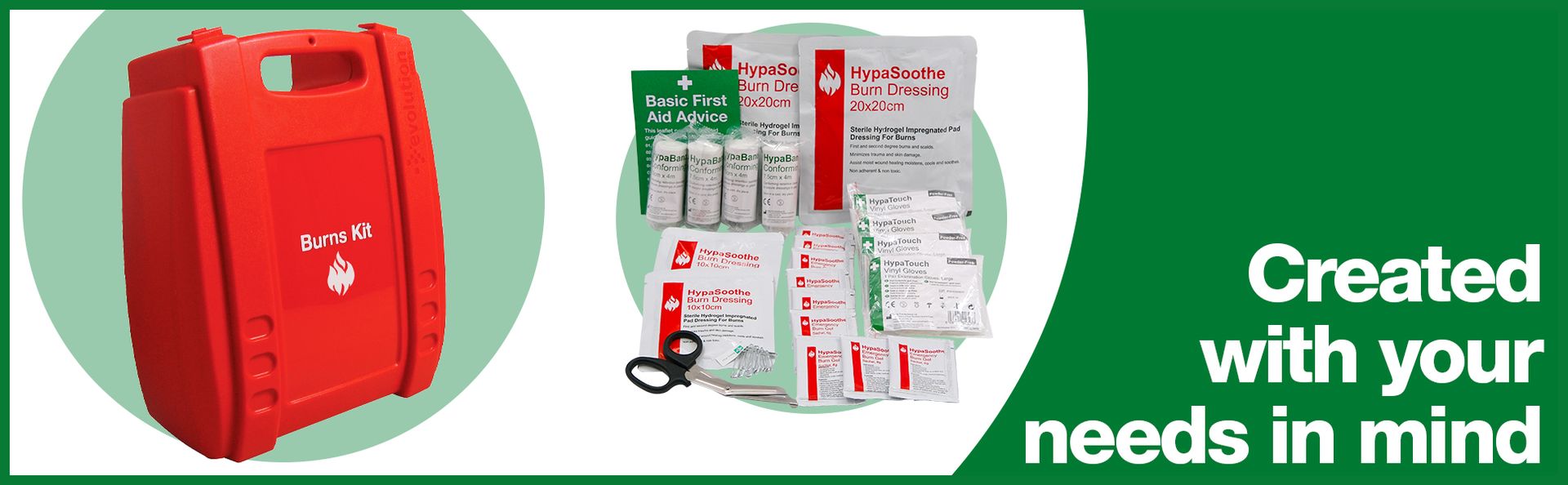 Safety First Aid HypaSoothe Assorted Pack of 10 Burn Plasters | Sterile and Hypoallergenic