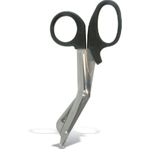 Tuff Cut Scissors Tough Shears First Aid Nurse Paramedic Emergency EMT for Nurses, Doctors, Firefighters, Paramedics (Black, Small 5.5'')