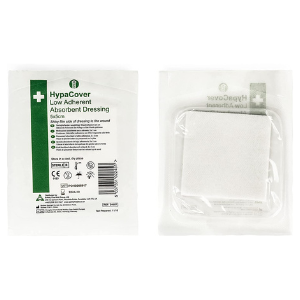Safety First Aid HypaCover Pack of 25 Low Adherent Dressing, 5cm x 5cm