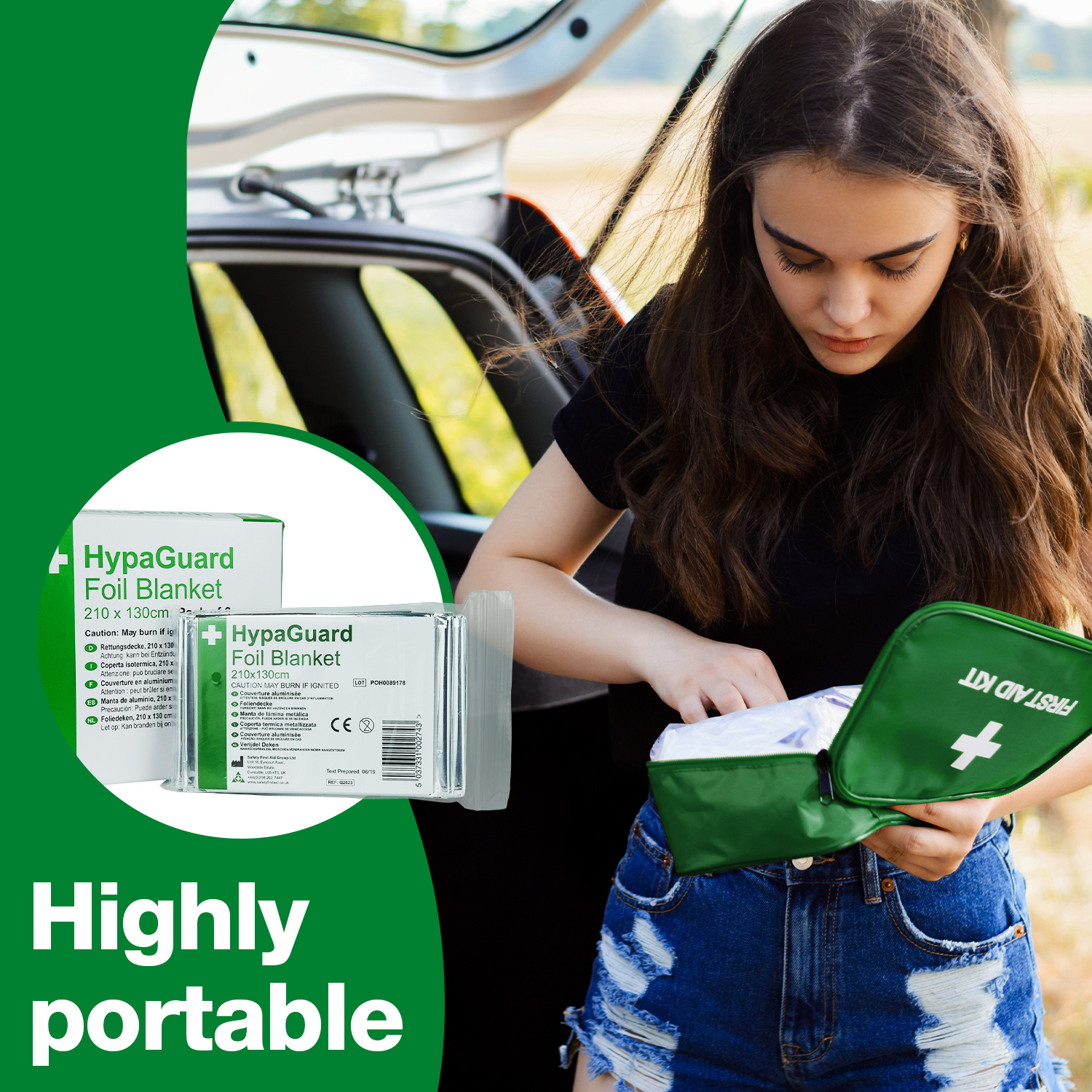 Safety First Aid HypaGuard Pack of 6 Foil Survival Blankets