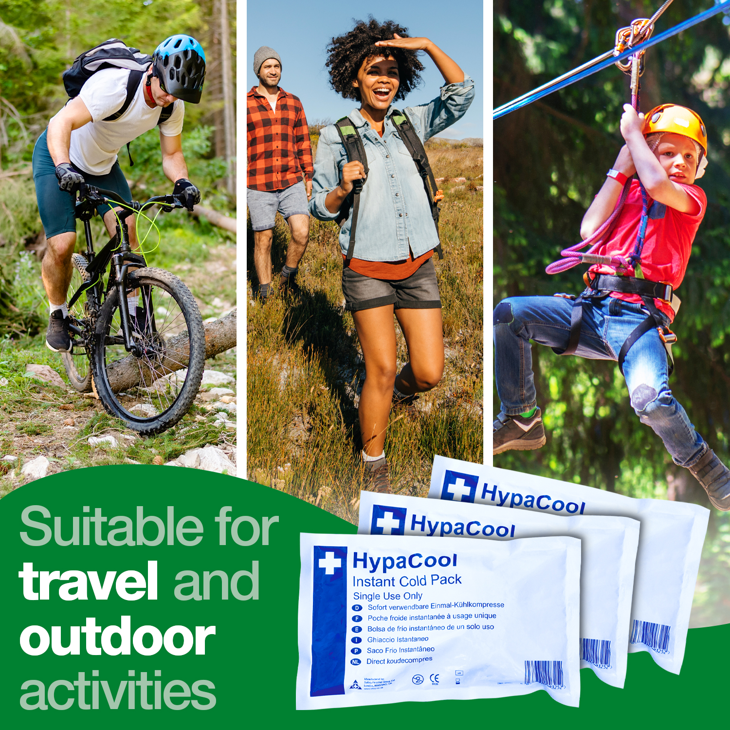 Safety First Aid HypaCool Pack of 24 Instant Cold Packs 12.5cm x 15cm