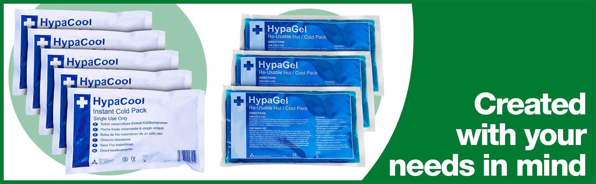 Safety First Aid HypaCool Pack of 24 Instant Cold Packs 12.5cm x 15cm