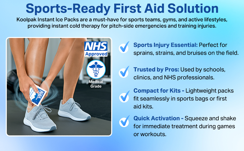 Koolpak 5 x Original Instant Ice Packs 12x29cm Cold Therapy Ice Packs