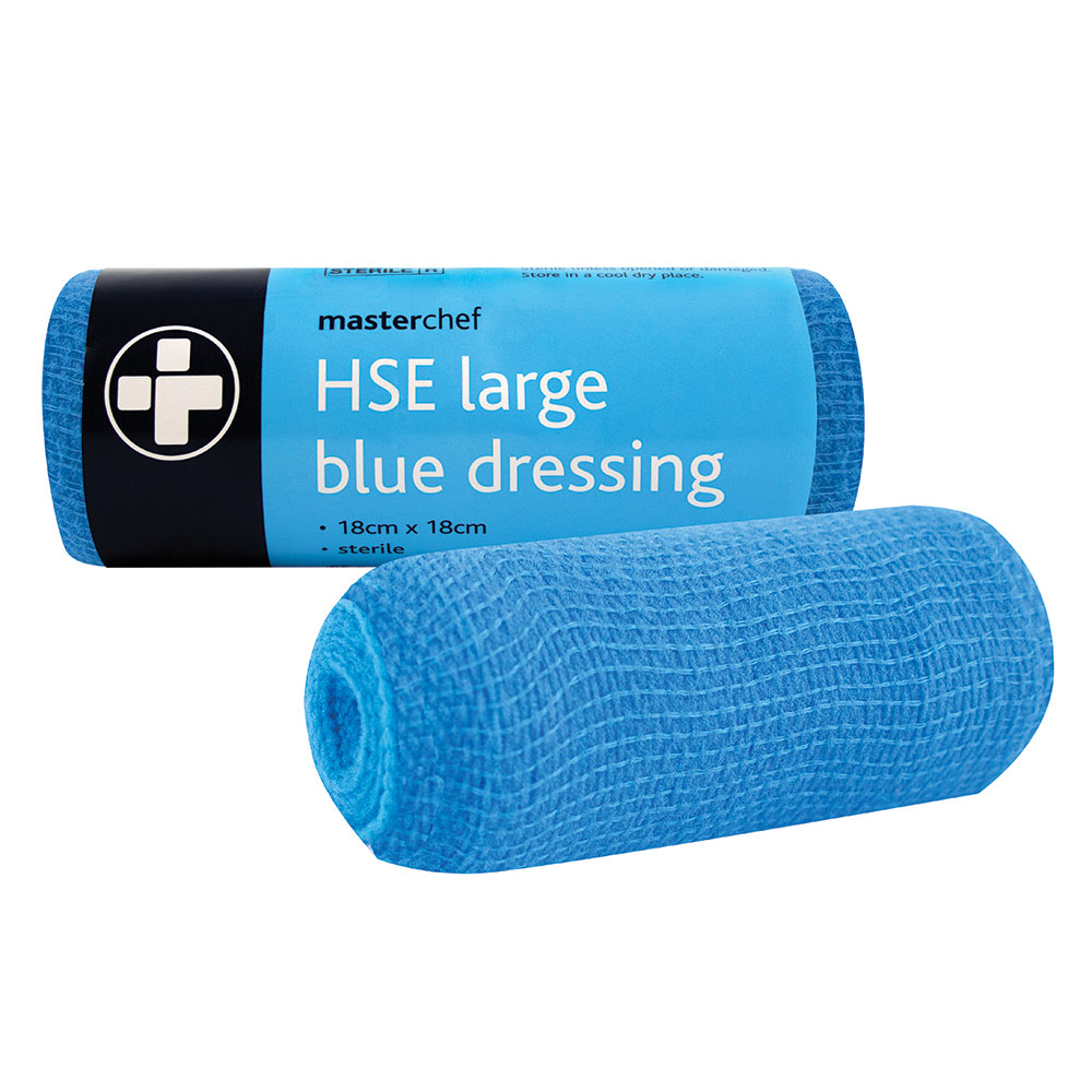 Reliance Medical 10 Persons First Aid Kit - HSE MasterChef All Blue First Aid Kit for Catering (for Ref 178), Containing Bandages, Plasters, Dressings and Wound Cleaning Wipes, Packaging May Vary