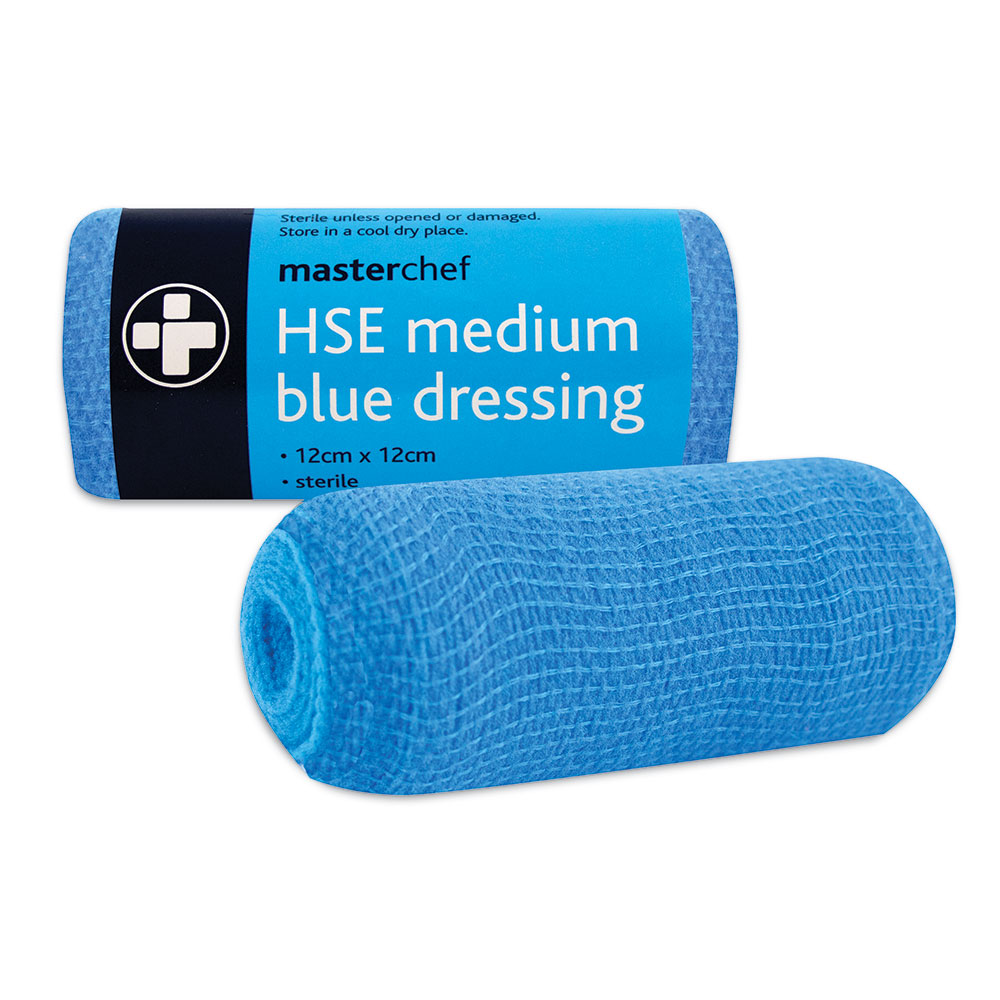 Reliance Medical 10 Persons First Aid Kit - HSE MasterChef All Blue First Aid Kit for Catering (for Ref 178), Containing Bandages, Plasters, Dressings and Wound Cleaning Wipes, Packaging May Vary