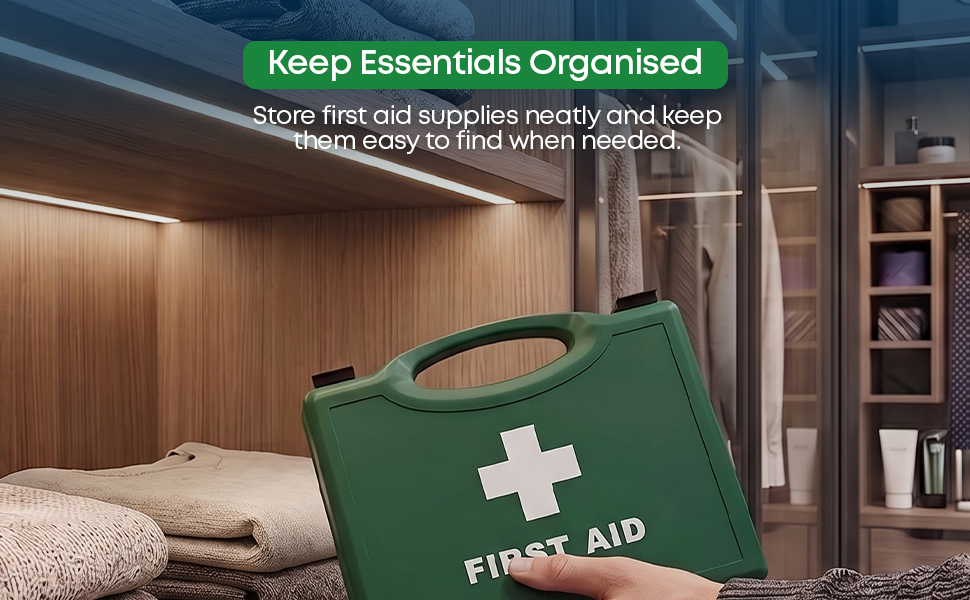 IndustraCare Economy Empty Green First Aid Kit - Ideal Replacement Box - Variety of Sizes (1-5 Person Empty Box)