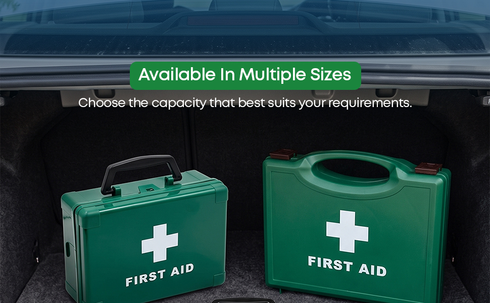 IndustraCare Economy Empty Green First Aid Kit - Ideal Replacement Box - Variety of Sizes (1-5 Person Empty Box)