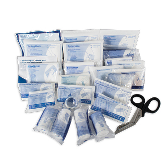 ACTIOMEDIC First Aid Refill Pack According to DIN 13 157, Refill Set for First Aid Kit & Cabinet with Multilingual Labelling, Emergency Medical Equipment, 24 x 16 x 6 cm