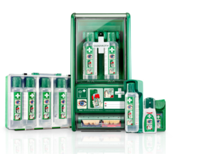 Cederroth | First Aid Kit Medium | Well-stocked first aid kit made from a durable, rubber-like material with practical handle and adjustable strap