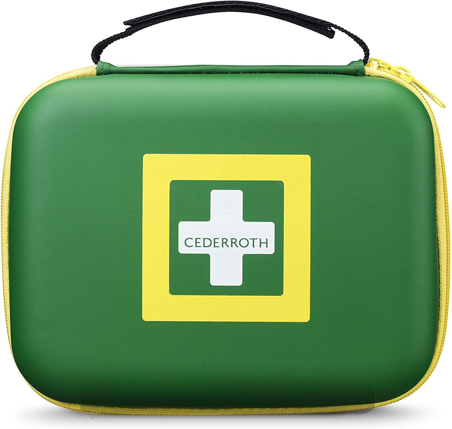 Cederroth | First Aid Kit Medium | Well-stocked first aid kit made from a durable, rubber-like material with practical handle and adjustable strap