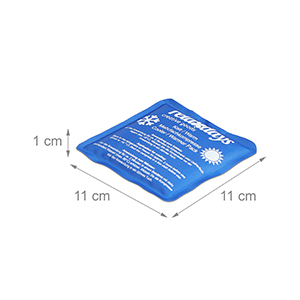 Relaxdays Cooling Pads, Set of 8, Cold and Warm Compresses, 11 x 11 cm, First Aid, Reusable Gel Cooling Compresses, Blue