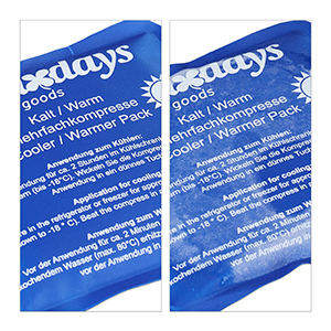 Relaxdays Cooling Pads, Set of 8, Cold and Warm Compresses, 11 x 11 cm, First Aid, Reusable Gel Cooling Compresses, Blue