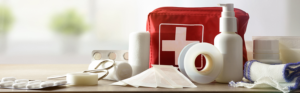 Relaxdays Pharmacy Box, 7 Compartments, First Aid Box, Home Medicine Cabinet, Plastic, H x W x D: 20.5 x 30 x 21 cm, White