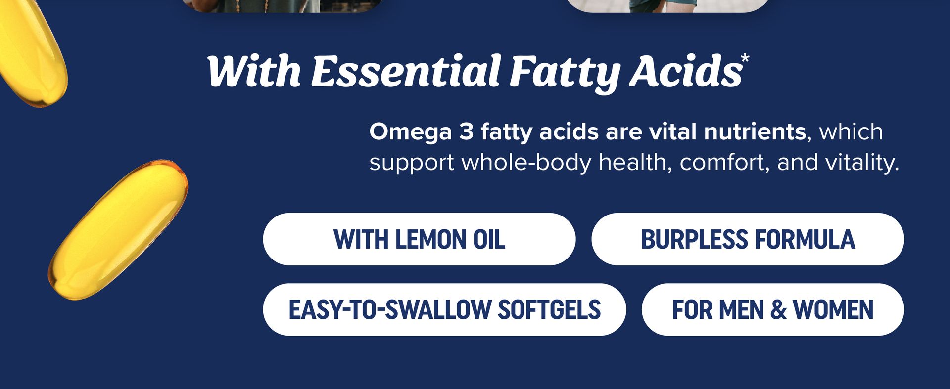 Triple Strength Omega 3 Fish Oil 3600 mg, EPA & DHA, Over 2100mg Omega-3