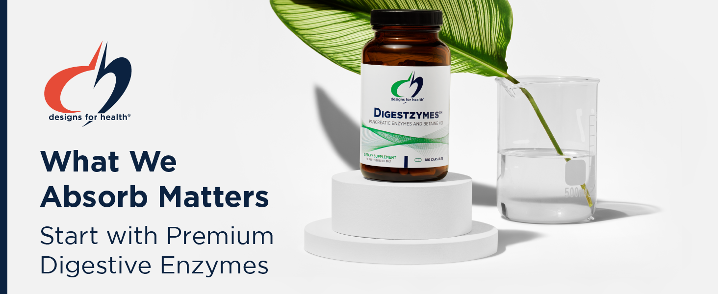Designs for Health Digestzymes, Gas & Bloating Relief, 180 Capsules