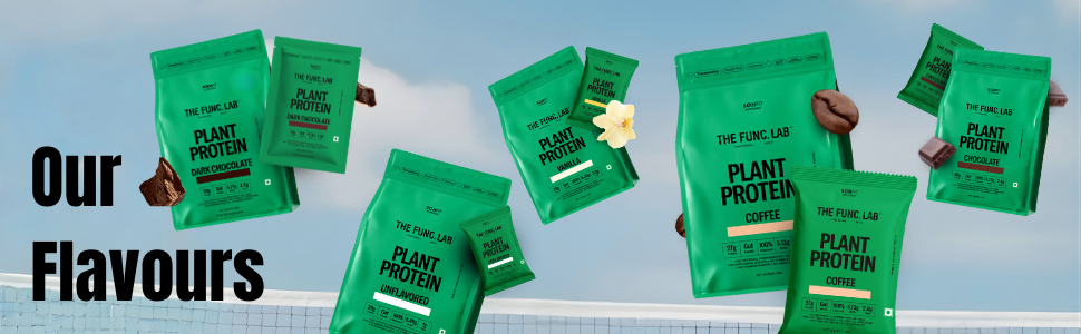 The Func. Lab Plant Protein for Men and Women – Dark Chocolate | 1 kg | 26g Protein per Scoop | Pea and Rice Blend | Vegan, Sugar‑Free | 100% Clean Label, Gut Friendly, Vegetarian