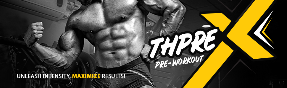 Healthfarm Thpre X Pre Workout Powder| Sports Nutrition Supplement for Men & Women - For Working Out, Hydration, Mental Focus & Energy - 40 Servings (500G, Island Crush)