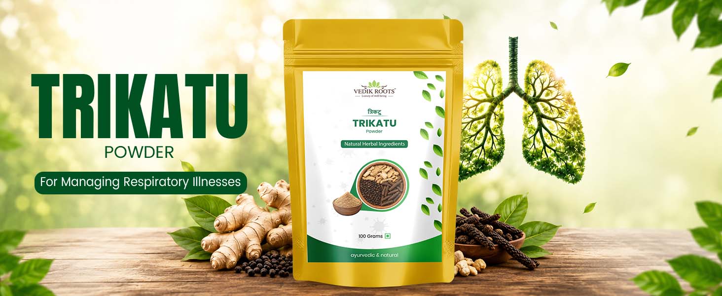 Trikatu Powder (Thirikadugam Churnam) 100g | Ginger, Black Pepper & Long Pepper Blend | Supports Digestion & Immunity | Natural, Non-GMO, Preservative Free
