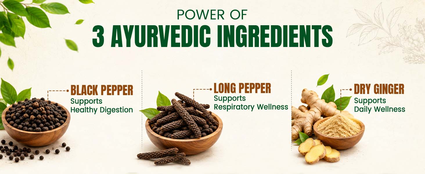 Trikatu Powder (Thirikadugam Churnam) 100g | Ginger, Black Pepper & Long Pepper Blend | Supports Digestion & Immunity | Natural, Non-GMO, Preservative Free