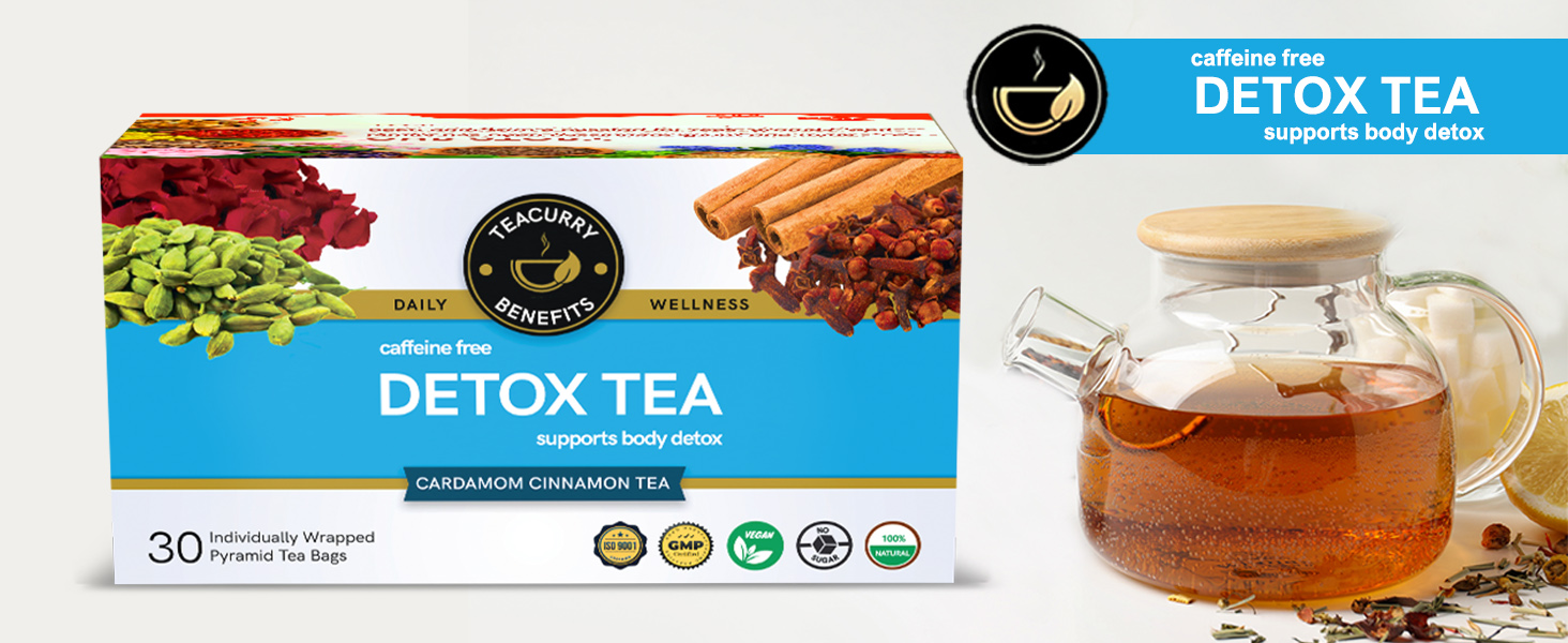 TEACURRY Cleanse Combo Green Tea (2 Months Pack, 60 Tea Bags) - Helps with Intestinal Health, Liver Cleanse, Metabolism - Green Tea Bags - Wellness Tea Powder