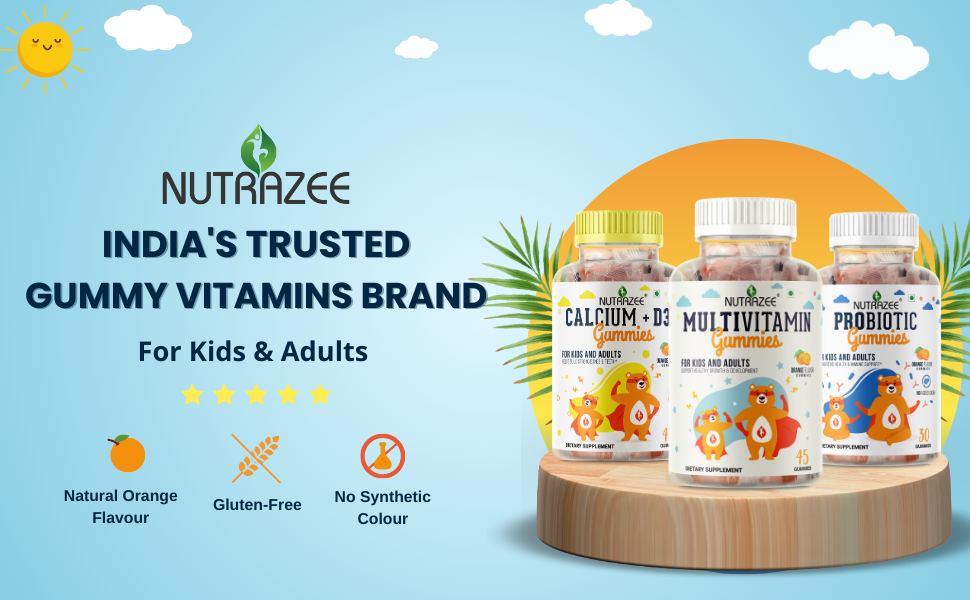 Nutrazee Multivitamin Gummies for Kids, Men & Women, 45 Gummy Bear