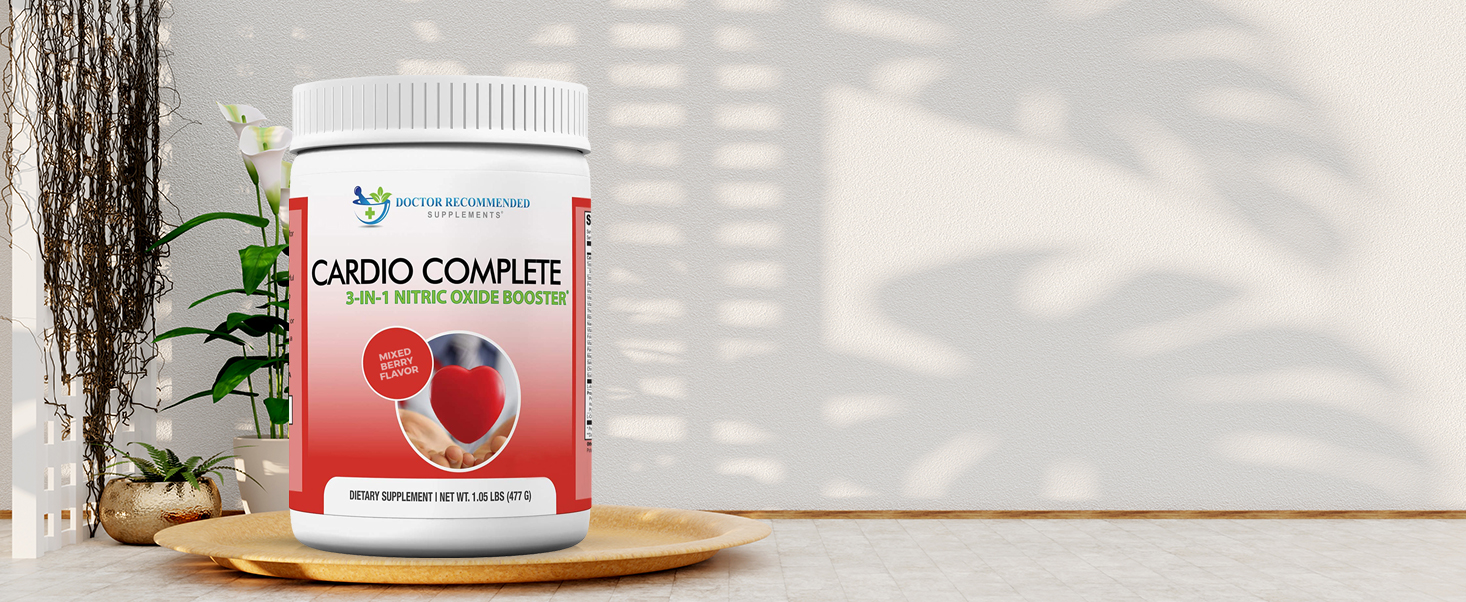 Cardio Complete - Heart Health Support Powder Supplement - 3-in-1 Nitric Oxide Booster with 5,000 L-Arginine, 1,000mg L-Citrulline, and Hawthorn Berry