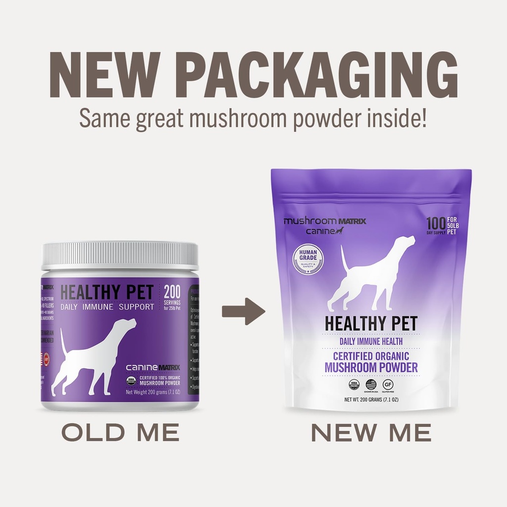 Om Mushroom Matrix Healthy Pet Mushroom Supplement, Supports Daily Functional Immune Support for Dogs & Cats, 200 Grams, 7.1 oz 6