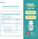 Omega 3 FishOil Supplements - 1000mg Fish Oil 788 mg Omega-3 Fatty Acid Burpless, 488 DHA & 180 EPA for Muscle Bone Heart Brain Support and Health, Supplements for Men and Women, 240 Softgels 3