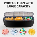 3 Compartment Waterproof Travel Pill Organizer, Portable Pill Box for Outdoor Travel Camping, Holder for Vitamins, Pills, Fish Oil, Supplements, Supplements (Black) 5