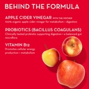 HUM Pro Apple Cider Vinegar Gummies with Probiotics for Digestive Health & Gut Health,100% Organic Apple Cider Vinegar with Mother Gummy Vitamins, Vitamin B12 for Energy Support, 60 ACV Gummies 5