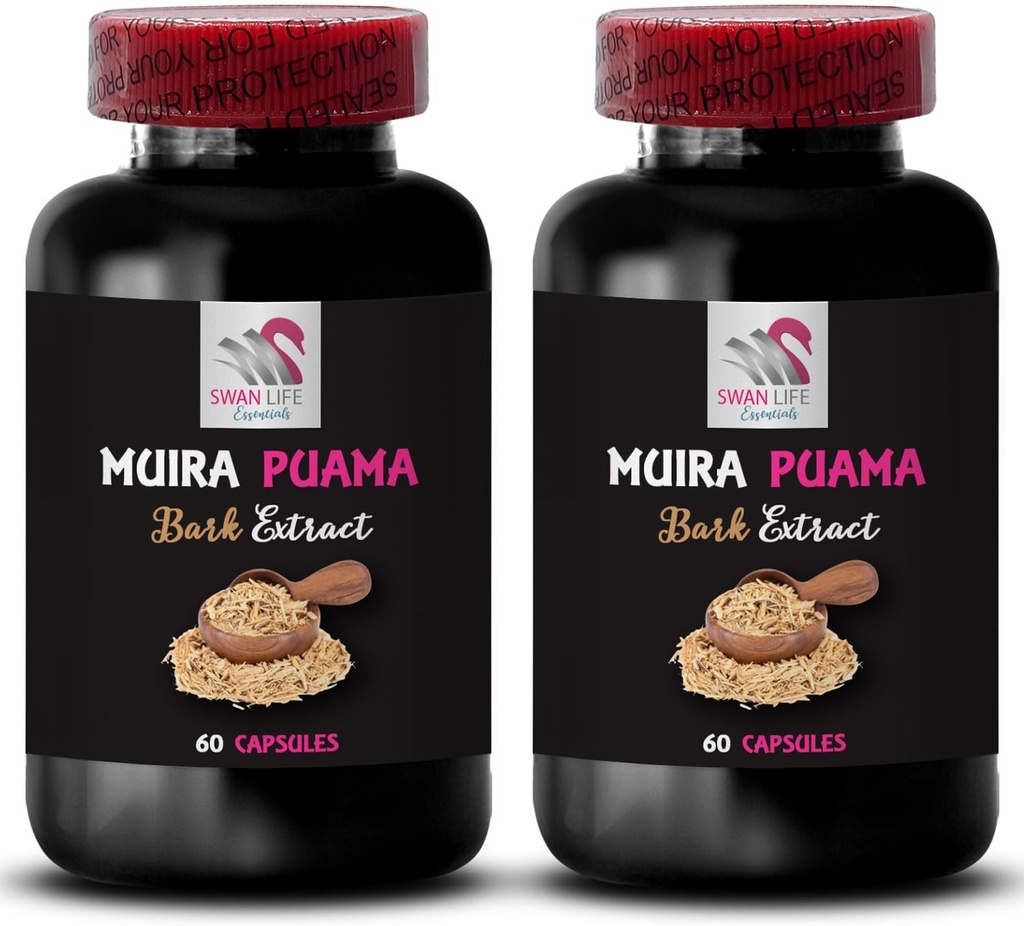 Herbal Energy - MUIRA PUAMA BARK EXTRACT - Energy Activation, Plant Synergy Energy, Balanced Boost, Daily Lift, Endurance Recharge, Botanical Fuel Source, Energy Support Complex 2 Bottles 120 Caps 2