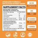 High Absorption Magnesium Glycinate Gummies 600mg per Serving - 60 Vegan Gummies - Promotes Healthy Relaxation, Muscle, Bone, & Energy Support for Adults 3
