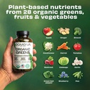 Pomona Wellness Super Greens Supplement, Full of Superfood Vitamins & Minerals, Fruits & Vegetable, Greens Powder for Bloating and Digestion, Gut Health, USDA Organic, Non-GMO, 60 Tablets 6