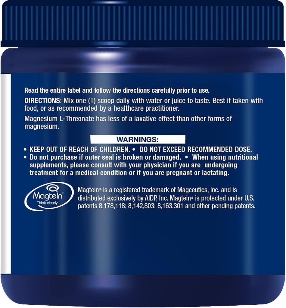 Life Extension Neuro-Mag Magnesium L-Threonate Powder Tropical Punch Flavor - 3.293 Ounce 4