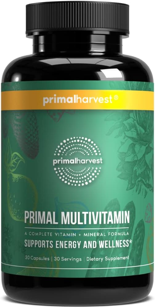 Primal Harvest Multivitamin & Liver Supplements for Women and Men Liver Support Complex with Alpha-Lipoic Acid, L-Cysteine HCL, L-Glutathione, Milk Thistle, and Spirulina 5
