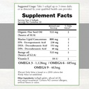 Natural Omega 3-6-9 Blend with DPA, EPA, DHA, ALA and GLA and Organic Flax Seed Oil Plus Wild Caught Natural Fish Oil - Over 2,800 Milligram Strength - Gluten Free - Made in The USA - 60 SoftGels 3