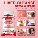2 Pack Liver Cleanse Detox and Repair Gummies - Silymarin Milk Thistle Supplement with Artichoke, Dandelion and Elderberry - Liver Support Supplement - 120 Raspberry Flavored Gummies 4