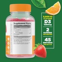 Lifeable Vitamin D 5000 IU + Melatonin 20mg, Gummies Bundle - Great Tasting, Vitamin Supplement, Gluten Free, GMO Free, Chewable Gummy 3