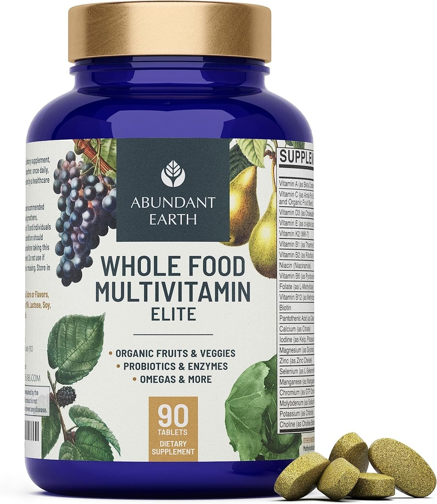 Abundant Earth Whole Food Multivitamin and Minding Down Sleep Support Capsules 3