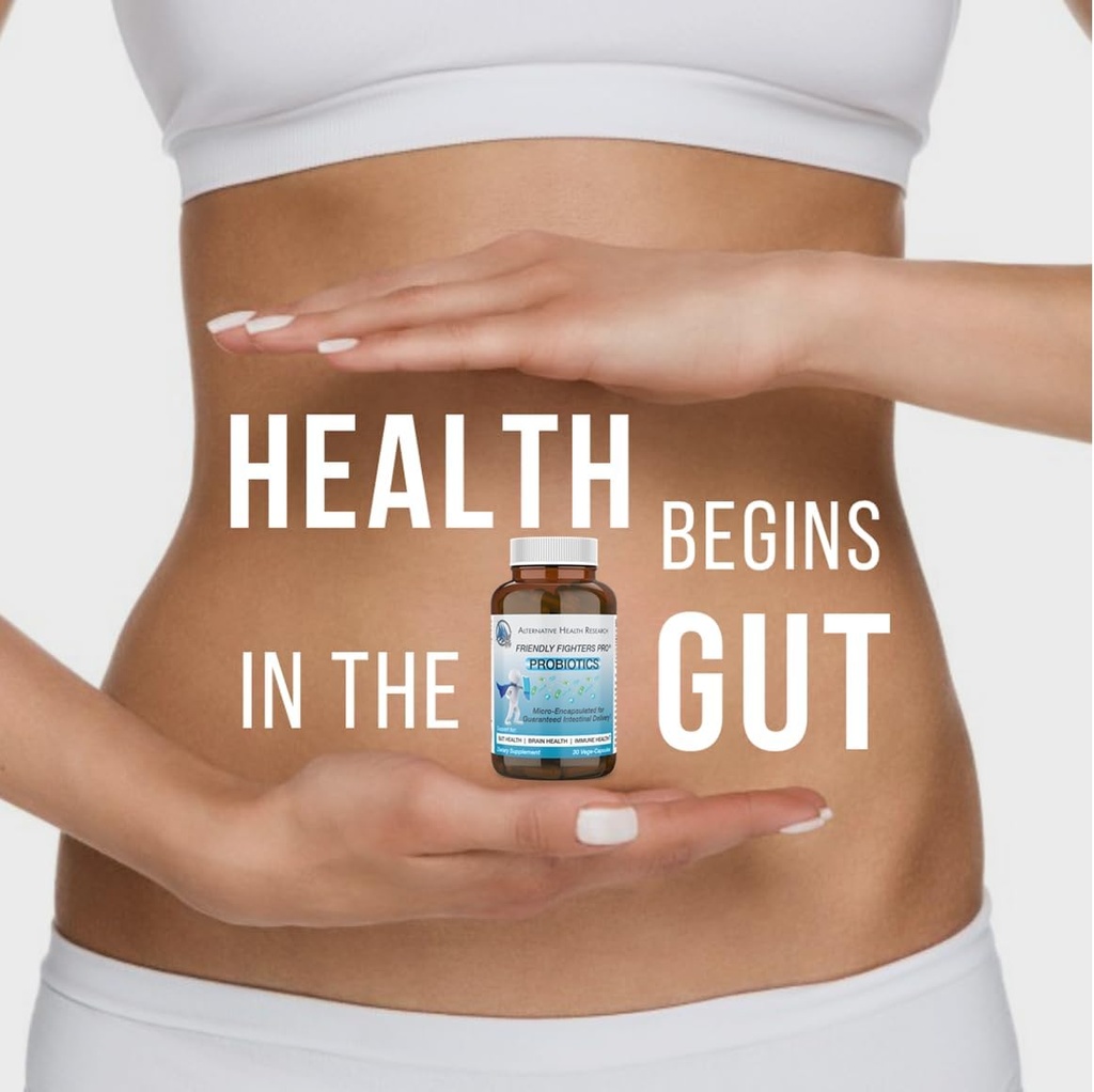 Friendly Fighters Pro® Probiotic | Digestive & Immune Health* | Healthy Inflammation* & Allergy Relief* | Micro-Encapsulated for Guaranteed Delivery | 1 Month Supply | 2 billion CFU for Safe Daily Use 5